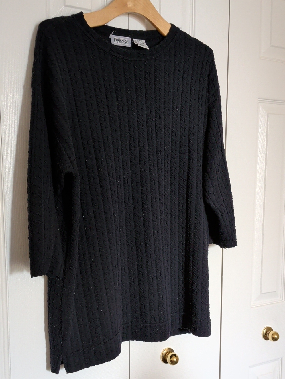 VTG Textured Casual, Long, Knit Fall Top. Size Large.